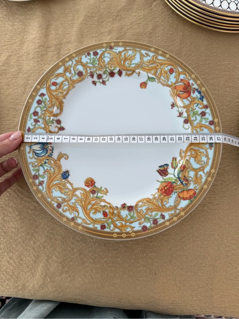 AUTHENTIC VERSACE x ROSENTHAL LE JARDIN DE VERSACE DINNER PLATES – SET OF 5